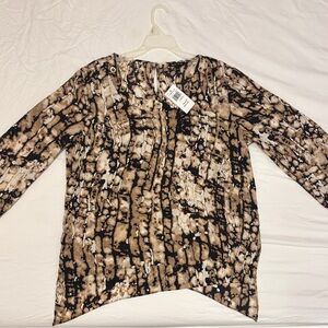 Sami & Jo Abstract Brown and Black Blouse